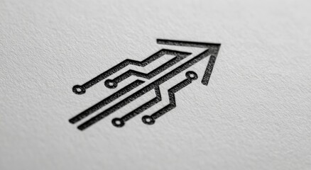 Abstract arrow graphic with circuit board design