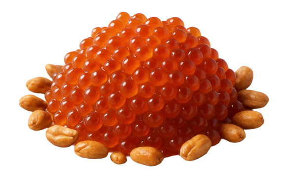 Cooked roe with peanuts