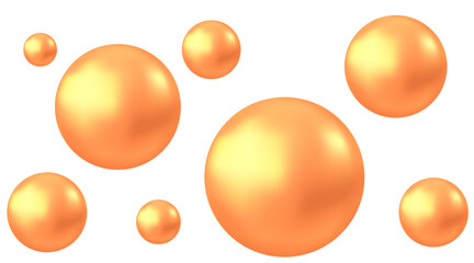 Golden glossy 3d ball.