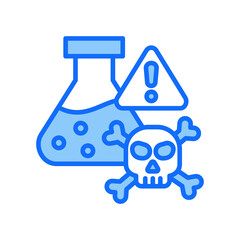 Chemical Safety blue color icon