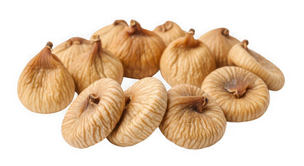 Fototapeta premium Dried golden figs stacked together ready for healthy snacking or baking transparent background