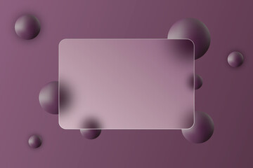 Futuristic glass morphism design with blur effect and volumetric elements. Eps 10