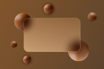 Futuristic composition with floating elements and a glass morphism effect. Eps 10