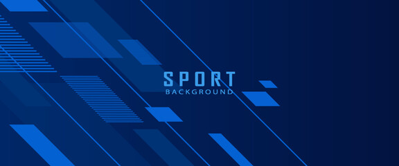 Simple sport background with geometric style. Blue background. Geometric background.
