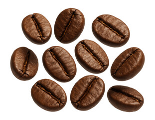 Whole coffee beans, natural process, rough texture