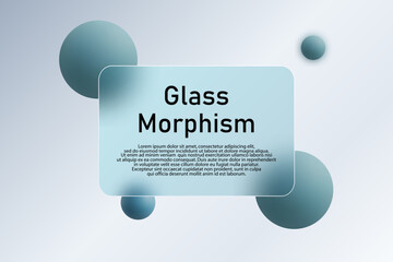 Abstract minimalist design with glass morphism effect and light gradients. Eps 10