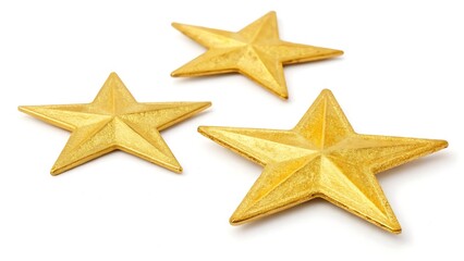 golden star on white background