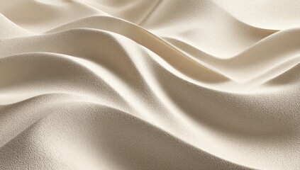 Obraz premium Close-up of soft, flowing cream-colored fabric