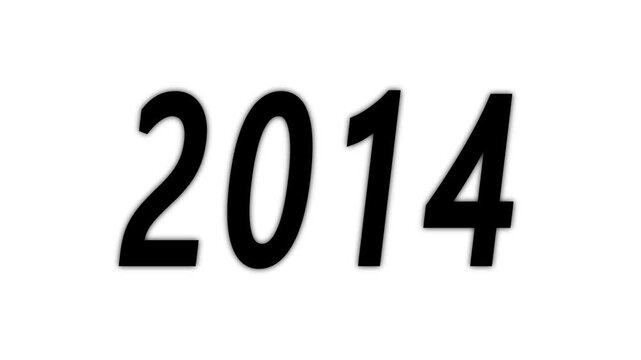 Simple Count up new year from 1990 to 2025 animation white background