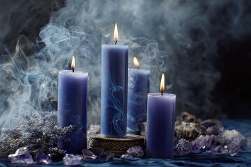 Oracle prophecy ritual candles and smoke mystical