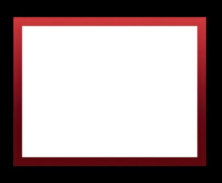 Red Frame Isolated on White Background