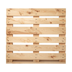 Industrial Wooden Shipping Pallet Isolated on Transparent Background for Cargo and Storage