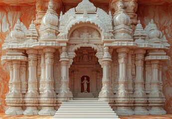 Abstract temple in Indian style.