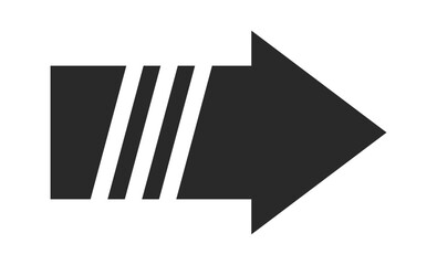 Striped black swipe arrow design