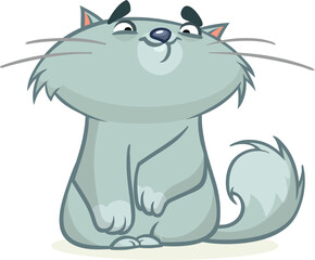 A sweet fluffy white kitten cat with big innocent green eyes transparent editable vector for t-shirt mug wall stickers wallpaper sticker design multipurpose use in high definition format