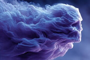 Ghost surrounded by swirling smoke