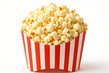 Popcorn Bucket on Yellow Background