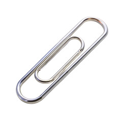 Transparent Paper Clip – Minimal Office Stationery PNG on White Background