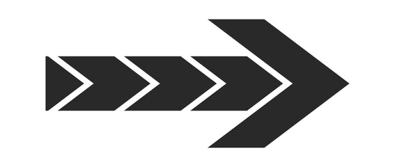 Warning arrow right pointer design