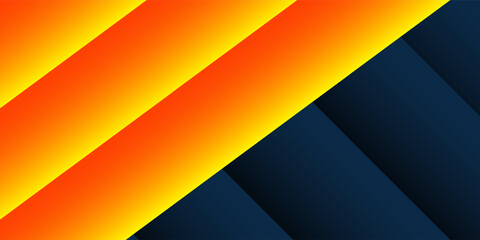 Abstract geometric dark blue and orange square theme overlap background modern