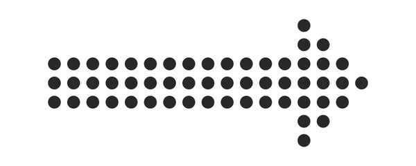 Long dashed arrows pointing right