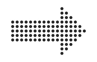 Classic monochrome dotted arrow design