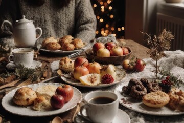 Cozy Winter Breakfast Table