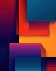 Annual report cover abstract, geometric shapes, gradients, modern corporate palette, strong copy space