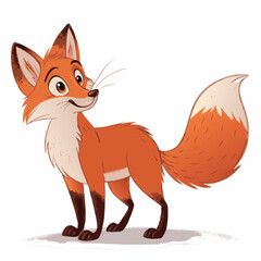 Showcasing Create Bold Stroke Cartoon Fox With Bushy Tail Beautiful Creative Visual