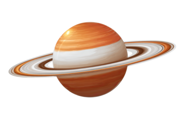 Celestial orb with prominent ring system