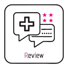 Obraz premium Comment Bubble Icon Outline – Customer Review & Feedback Concept