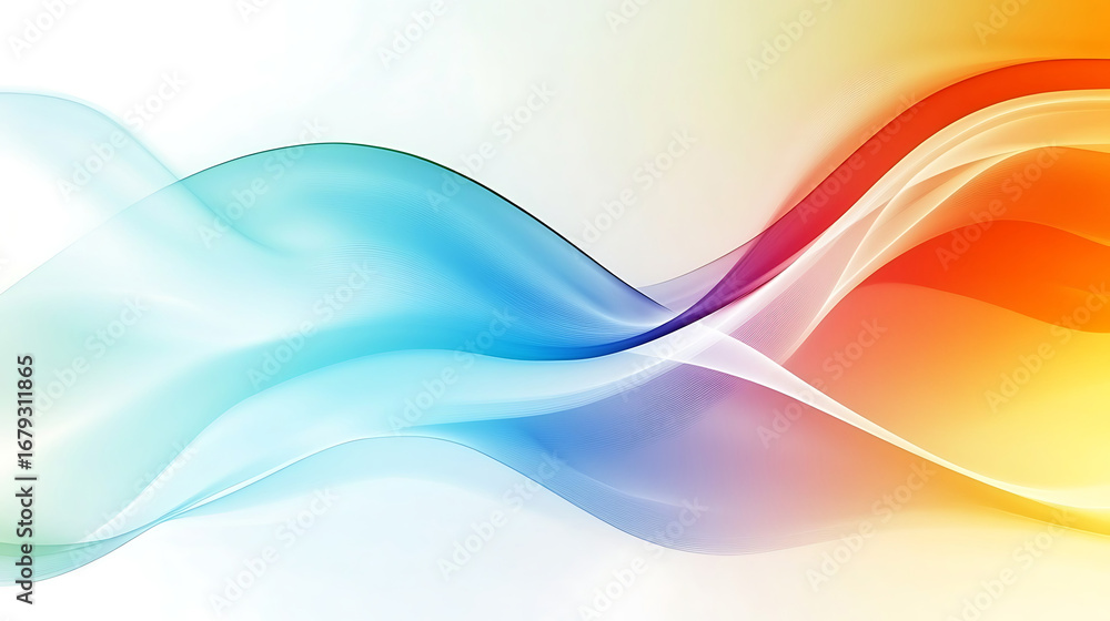Aufkleber chromatic currents: dynamic, fluid lines of vibrant colors dance across the frame, creating a sense 