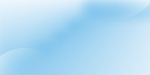 Sky Blue Gradient Vector Background. Abstract Light Blue Gradation Background. Soft Gradient Texture Banner Template. Modern Luxury Backdrop. Curve Layout Concept.