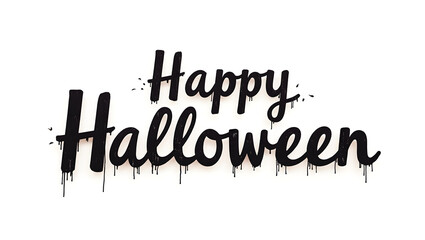 Halloween Typography Design in white background