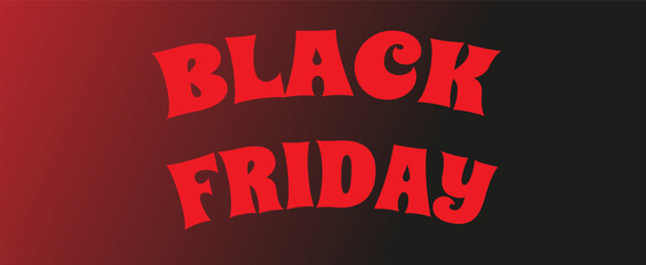 black Friday text on a dark background,