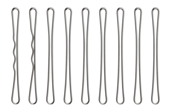 Metal bobby pins with sleek design