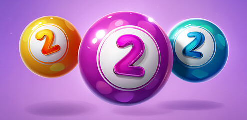 3D cartoon-style game props floating digital number