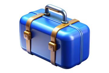 Bright blue plastic water bottle with attached cap