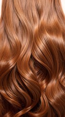 Fototapeta premium Close-up of wavy, healthy brown hair