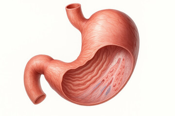 Human Stomach Anatomy Illustration - Detailed Cross-Section [Illustration]