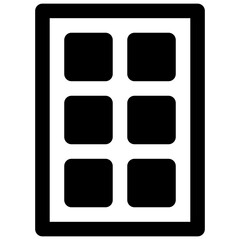 Chocolate bar. Outlined stroke vector icon with black-filled details.