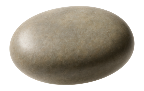 Oval river stone with a smooth texture