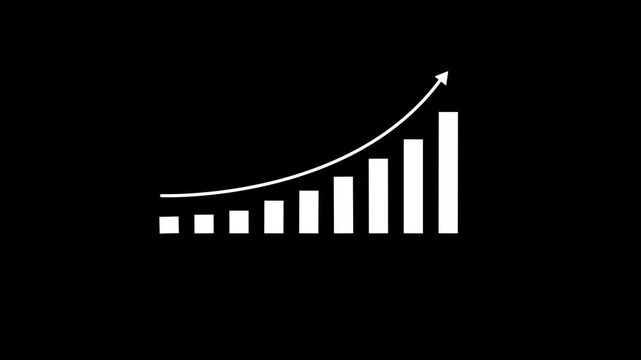 business growth arrow and graph chart, Business line arrow.Abstract business graph icon, business graph show profit.