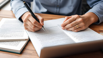 Writing text document, online content, book, letter or essay. Writer, journalist or freelance columnist with laptop. Resume, news article, report or college application. Freelancer, editor or employee