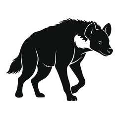 Vector art of hyena silhouette