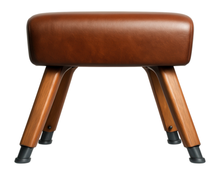 Vaulting horse with leather cover