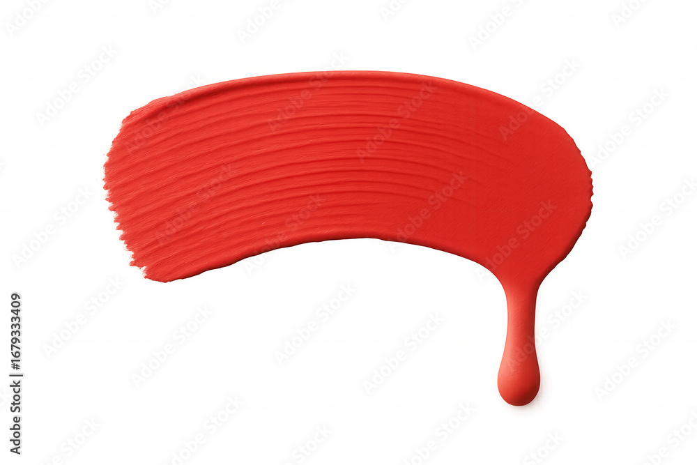 Poster red paint dripping, splashing across transparent surface with dynamic artistic movement and vibrant 