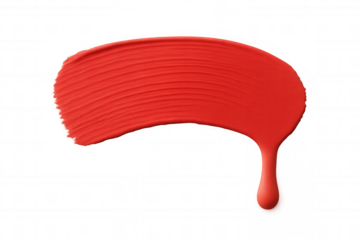 Red paint dripping, splashing across transparent surface with dynamic artistic movement and vibrant crimson intensity