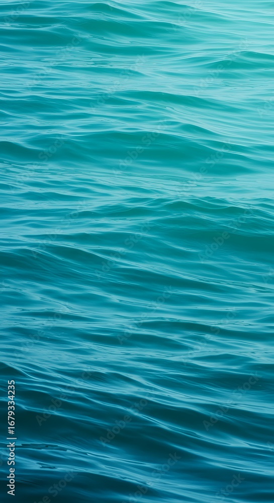 Poster tranquil turquoise water surface with gentle ripples creating a calming and textured abstract patter