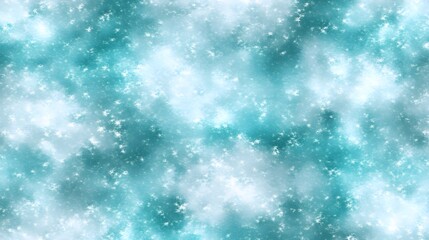 Abstract Teal and White Snowflake Pattern Background